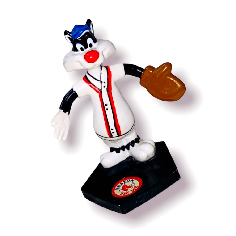 Vintage 90’s Boston Red Sox baseball Sylvester cat cake topper